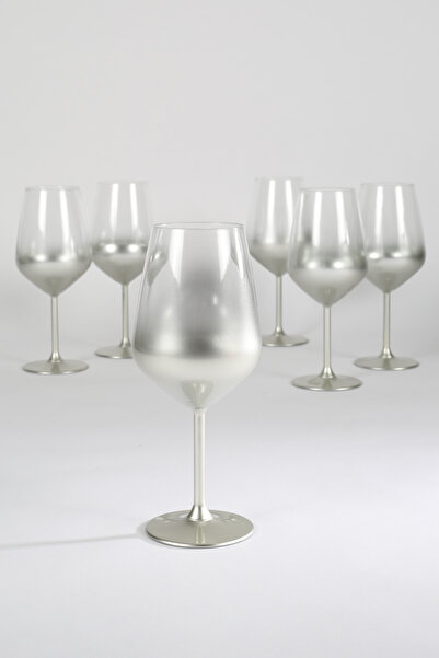 Rakle Glow 6'lı Su Kadehi Seti Silver 490 cc