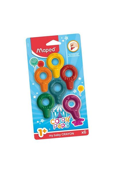 Maped قلم تلوين للأطفال من بيبس 6 ألوان