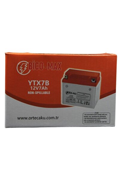 ORTEC Bicomax 12V 7AH YTX7B MOTOSİKLET AKÜSÜ