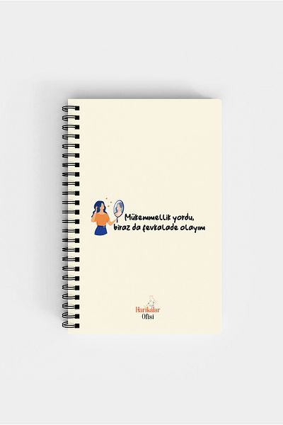 Harikalar Ofisi I'm Tired of Perfection I'm A Little Bit of Fevkalade Themed 14*19 Lined Notebook