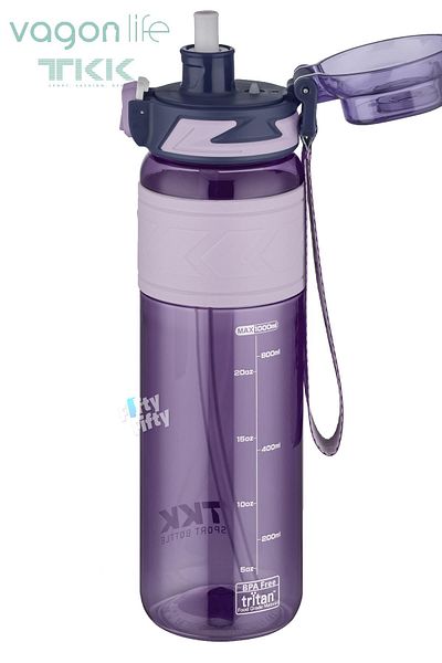 Vagonlife TKK 1000 ML Dual Use Tritan Water Bottle with Straw/Comfortable Drinking Bpa Free with Carrying Strap FFTKK102