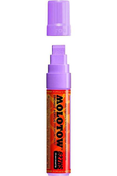 Molotow One4All 627Hs - Flat Tip Acrylic Marker, 15 mm Lilac Pastel 201