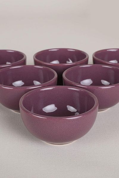 Keramika Bulut Breakfast / Snack / Sauce Bowl / Jam Bowl Purple 8 cm 6 Pieces