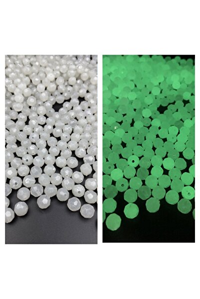 Hedef Bijuteri 100gr 10mm Fosforlu Petek Akrilik Karanlıkta Parlayan Boncuk Fosfor,Neon,Glow Hobi Boncuğu(~180Adet)