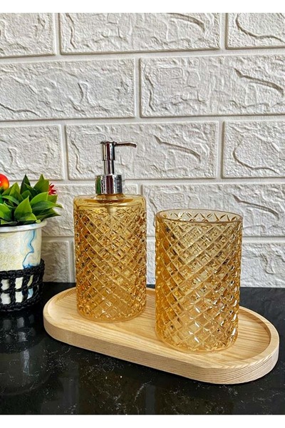 Jenisa Set modela staklenog kaveza sa drvenim postoljem, set od 2 dozatora te...