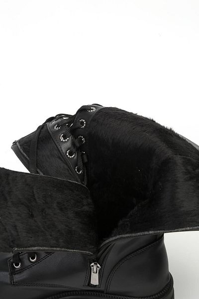 Pierre Cardin ® |   PC-52504 - 3592 Μαύρες Δερμάτινες-Γυναικείες Μπότες