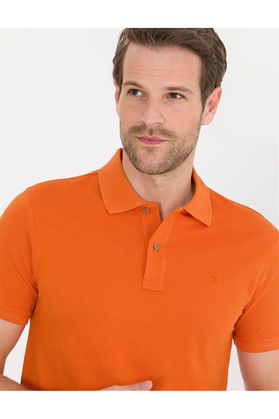 Pierre Cardin Tricou slim portocaliu cu gât polo - G021SZ011.000. 1567279 .VR191