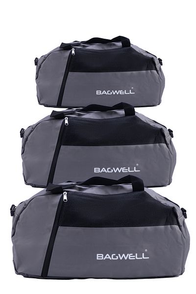 BAGWELL Set de 3 geanți sport și călătorie gri