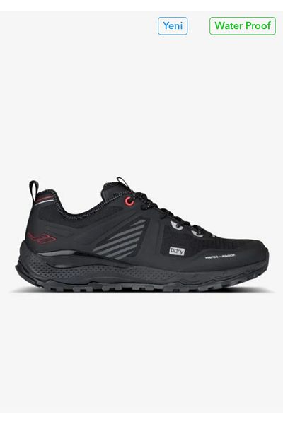 Lescon Αδιάβροχα ανδρικά αθλητικά παπούτσια Safari Black Outdoor Trekking