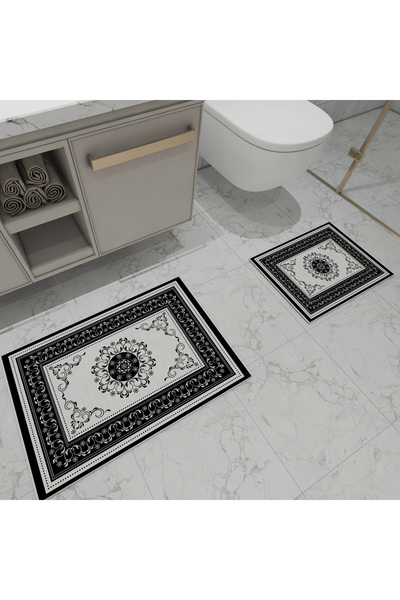 menesahome Menesa Home 2-dijelni 3D B Štampano B Kupatilski otirač, Ç Cvetni ...