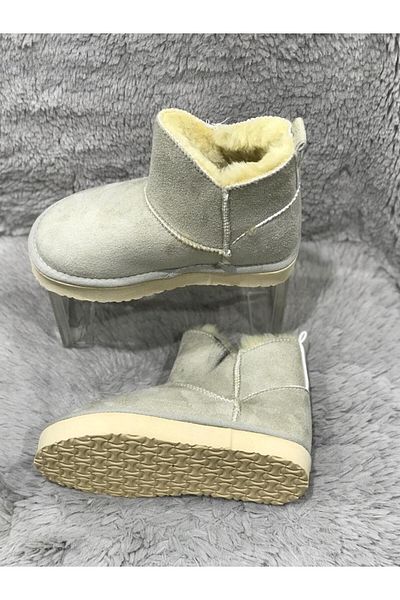 Metin Ayakkabı bone color outer material nubuck inner material fur children's boots