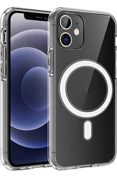 EDELFU Apple Iphone 11 Için Uyumlu Magsafe Kablosuz Şarj Uyumlu Şeffaf Kılıf