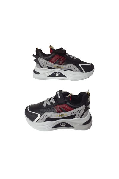Callion Boy's Black-Smoked Orthopedic Sole Casual Shoes