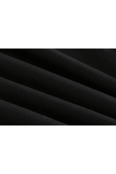 Touz Y2K Streetwear Rockmore Funoff з принтом, чорний, унісекс, оверсайз, світшот з коміром-стійкою