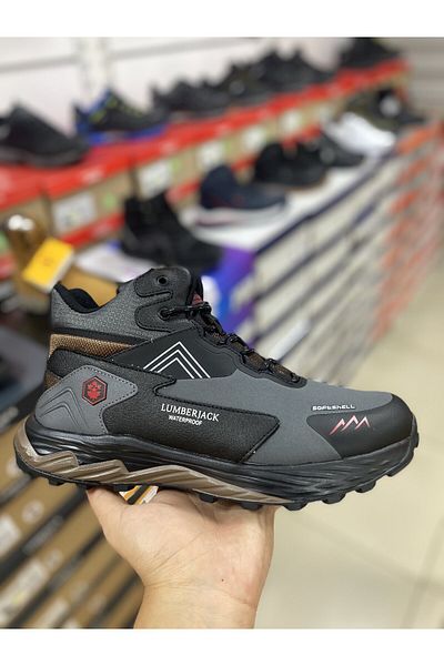 lumberjack Ανδρικές μπότες εξωτερικού χώρου Burk K.Grey αδιάβροχες Softshell