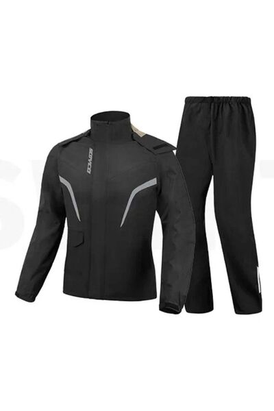 ebakbak Motosiklet ve Bisiklet Yağmurluğu Alt Üst Takım Su Geçirmez Oxford Ku...