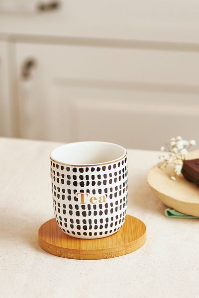 Emsan Tinytea Black 200 ml Bonnet Mug Set - 2 Pieces