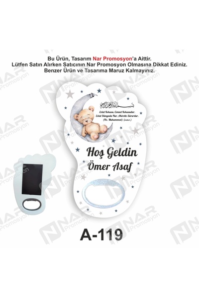 Nar Promosyon 25 Adet Mıknatıslı Ayak İzi Açacak Magnet - Jelatin Hediyeli - ...