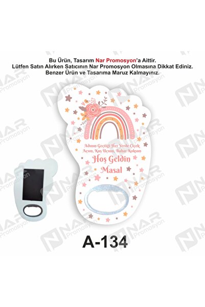 Nar Promosyon 25 Adet Mıknatıslı Ayak İzi Açacak Magnet - Jelatin Hediyeli - ...