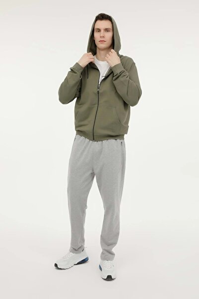 lumberjack M-SN72 BASIC FZ HOD 3FX SWEAT - HAKİ - S - ST06868-HAKİ-S