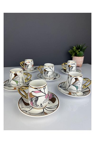 ACAR Luxury Porcelain Set of 6 Azura Cups