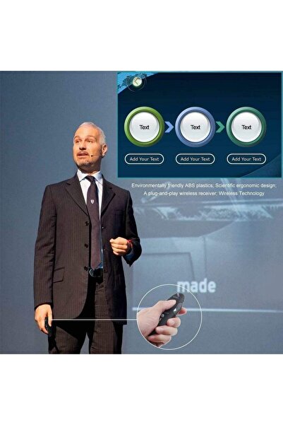 Genel Markalar Lazer Sunum Kumandası Kablosuz Sunum Kalemi Powerpoint Slayt Atlatıcı Presenter