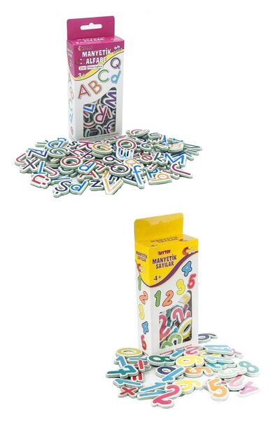 YILDIRIM OYUNCAK Eğitici Manyetik Sayılar Ve Alfabe Toplam 115 Parça 2'Li Set