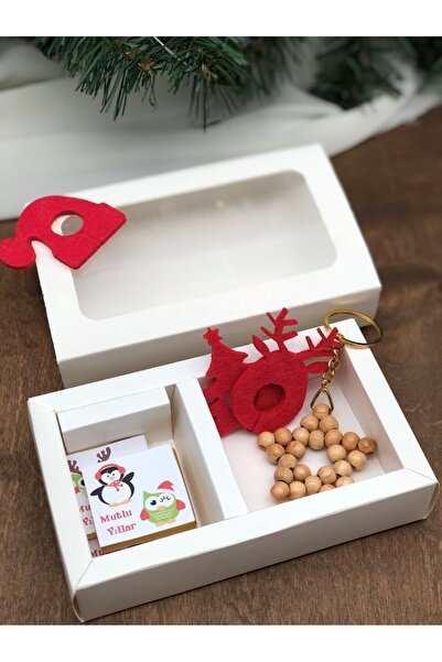 Denseden kutu içinde en özel hediyesi ahşap yıldız anahtarlık noel yeni yıl b...