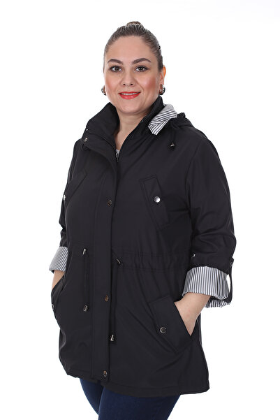 Brendon Women's Large Size Seasonal Trench Coat 595