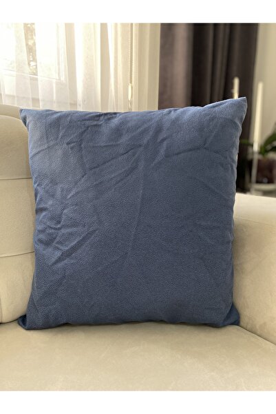 Parla Life Husă de pernă cu textura din piele intoarsa bleumarin