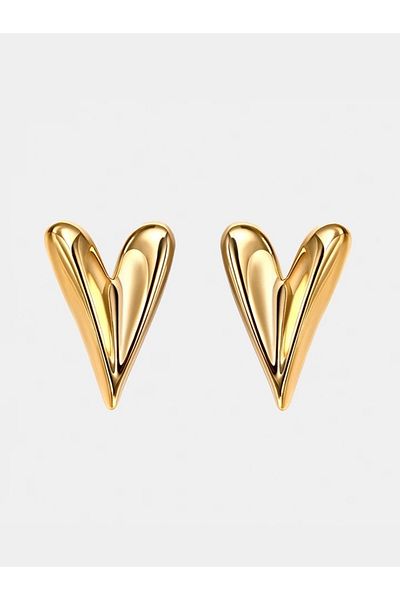 CHARMLUCKY Steel heart earrings