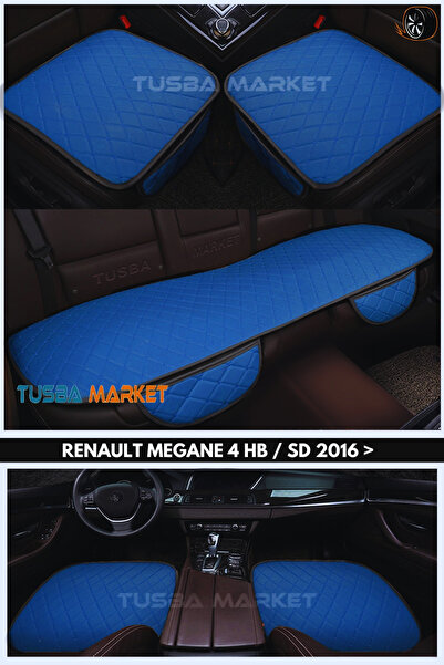 TUSBA MARKET مجموعة وسائد ثلاثية لحماية مقعد السيارة Renault Megane 4 HB & SD...