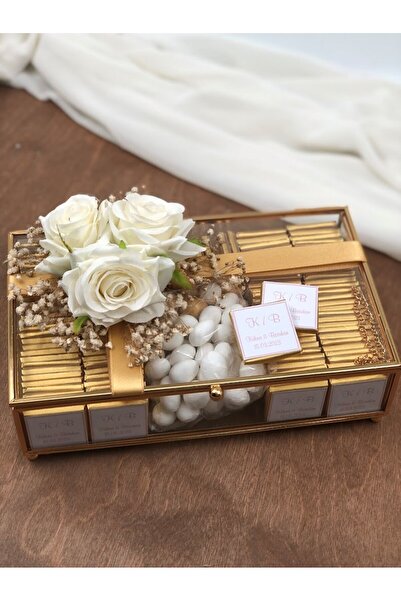 Masalsı Concept 80 Ad Madlen Kız İsteme Çikolatası, Cam kutuda söz nişan çiko...