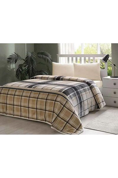 Özdilek Ocre Beige Blanket Double