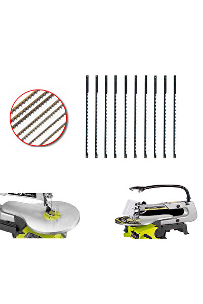 Genel Markalar Ryobi RSW1240G Uyumlu Tezgah Dekupaj Kıl Testere Bıçak Kaba Diş 10 Parça