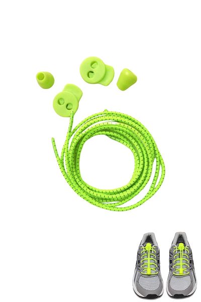 Shoes Comfort أربطة ذكية، أربطة أحذية مطاطية عملية 100 سم فوسفور أخضر 1 قطعة