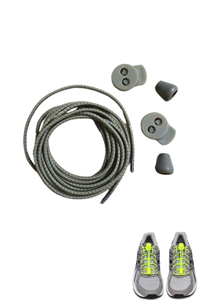 Shoes Comfort أربطة ذكية، أربطة أحذية مطاطية عملية 100 سم رمادي فاتح قطعة واحدة