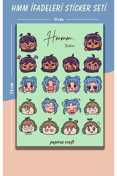 Craft ΣΕΤ ΠΑΠΥΡΟΣ CRAFT HMM EXPRESSIONS ΠΡΑΣΙΝΟ ΑΥΤΟΚΟΛΛΗΤΟ, ΑΥΤΟΚΟΛΛΗΤΟ, ΕΤΙΚΕΤΑ