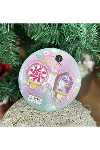 QUEEN AKSESUAR Imported luxury 2-piece with lid candy lollipop cupcake lip cr...