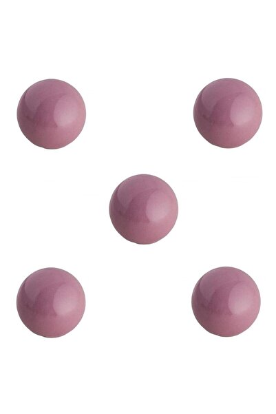 EYM 5 Adet Tomurcuk Porselen Top Düğme Pembe Çocuk Odası Kulp