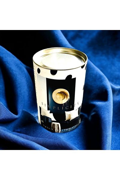 Saccura Decor Simplicity Dark Blue Decorative Cylinder Box, Cylinder Decorative Box