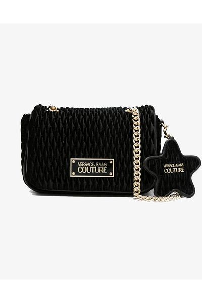 Versace Women's Logo Adjustable Buckle Black Shoulder Bag 75Va4Bo5Zs411-899