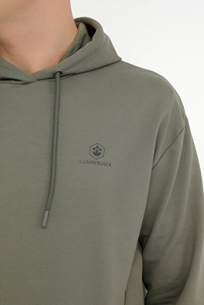 lumberjack M-SN73 BASIC HOODIE 3PR Haki Erkek Sweatshirt