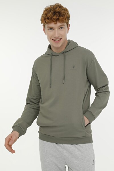 lumberjack M-SN73 BASIC HOODIE 3PR Haki Erkek Sweatshirt