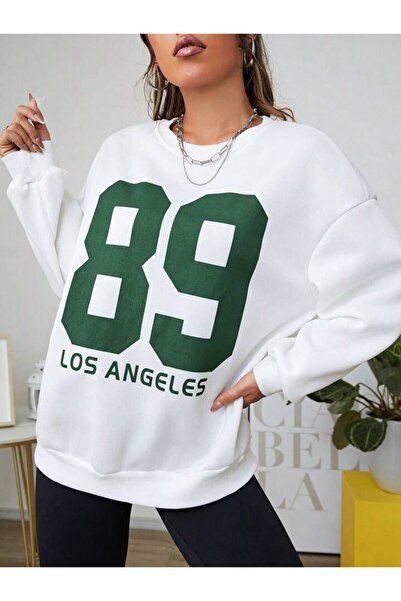 BENROMA Φούτερ με 3 νήματα, χτενισμένο βαμβάκι, με στάμπα LOS ANGELES, UNISEX, OVERSIZE