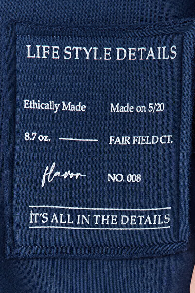 Trendyol Curve Πλεκτό φούτερ με λεπτομέρεια Indigo Ebroidery TBBAW24AO00018