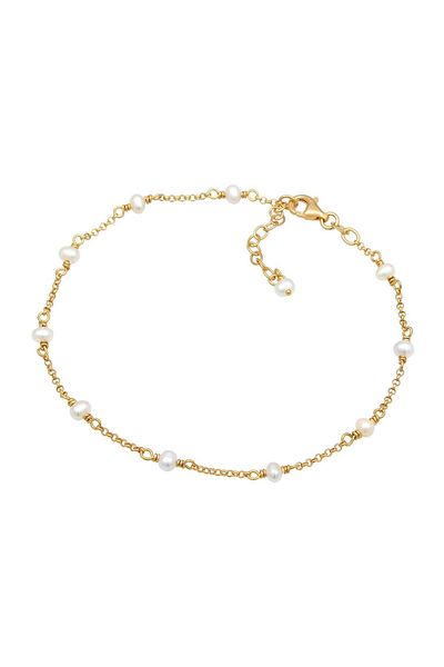ELLI Fußschmuck Süßwasserzuchtperle Strand Meer 925 Silber