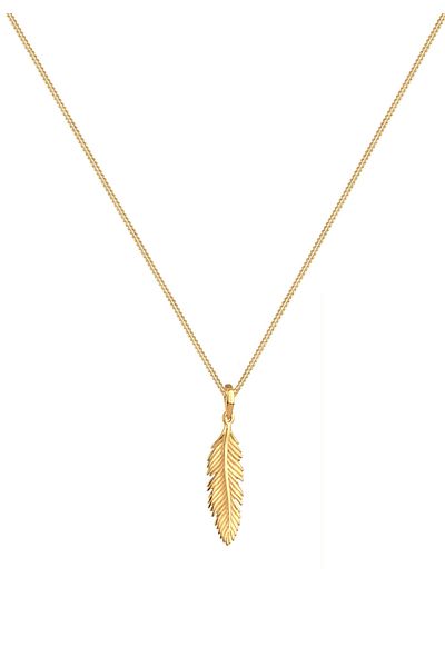 ELLI Federhalskette für Damen – 925er Sterlingsilber, Boho-Festival