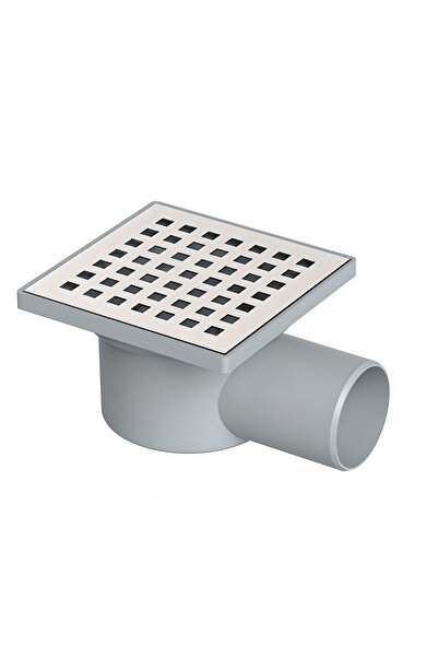 Maxiflow LİNE KARE YER SİFONU 10X10 YANDAN ÇIKIŞLI ÇAP Q32
