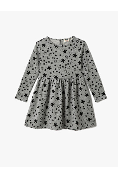 Koton Rochie cu model gri pentru fete 3WKG80036AK